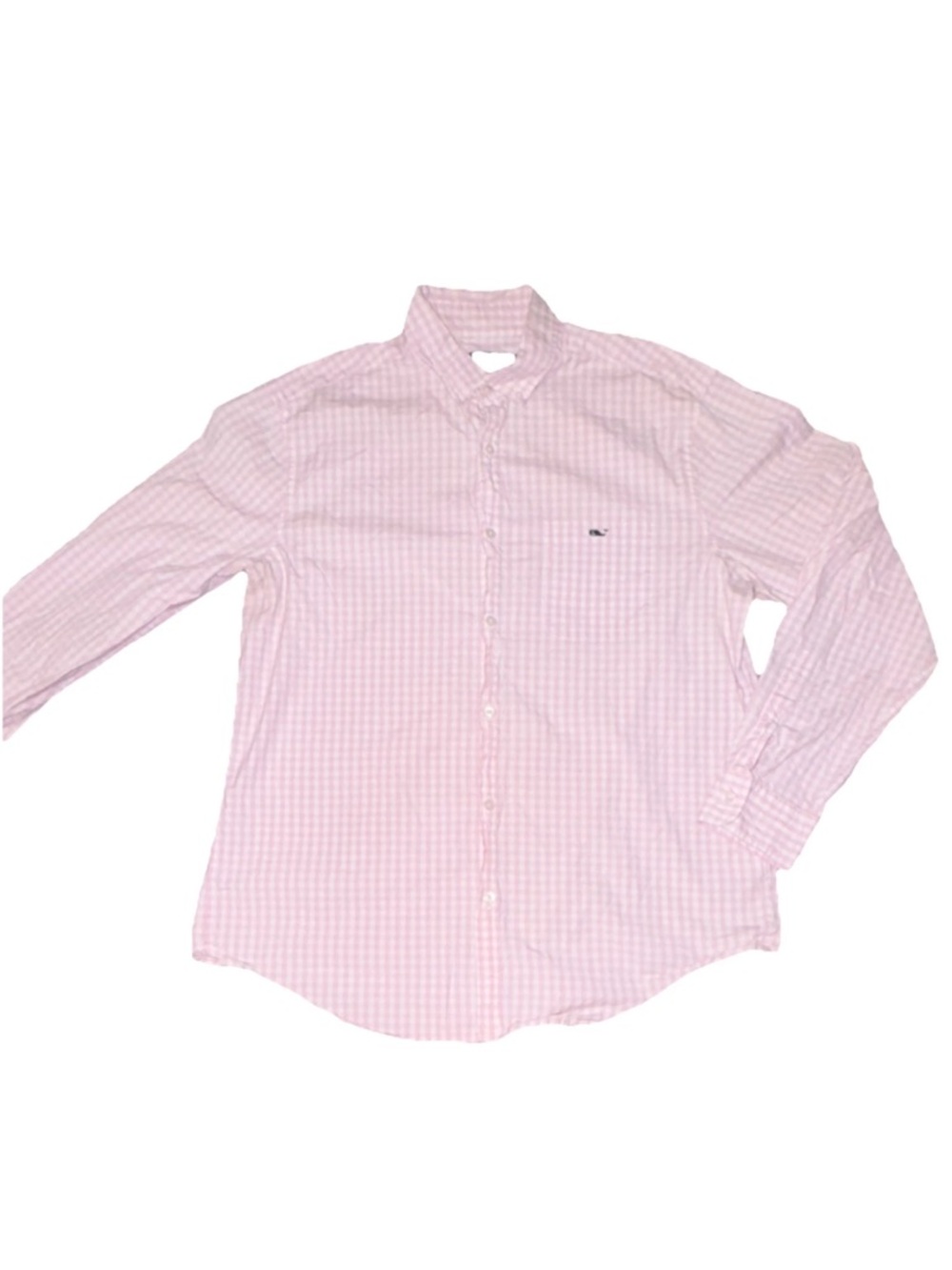 Vineyard Vines Pink Gingham Button-Down Shirt - Men's Casual Dress Shirt